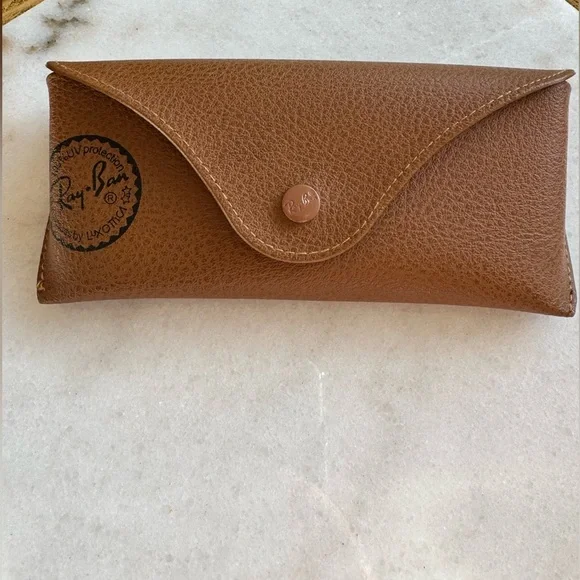 Ray Ban Case Official Tan Leather Sunglasses Case Replacement - Picture 1 of 5